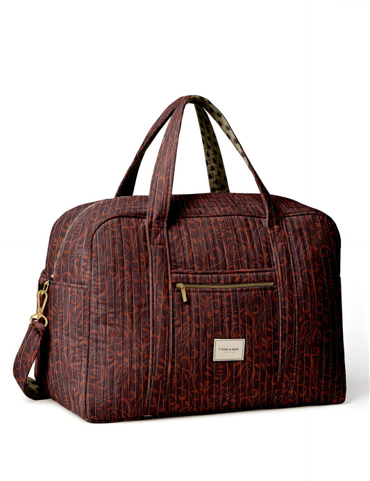 Quilted duffle bag - Red Tropical