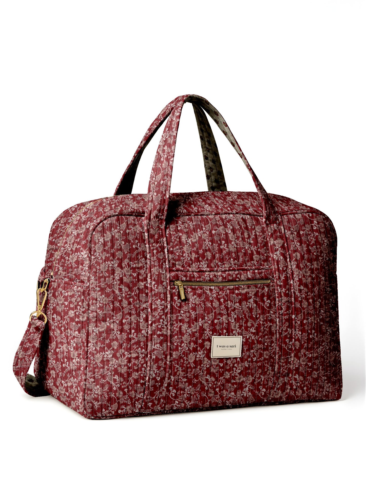 Quilted duffle bag - Red Tropical