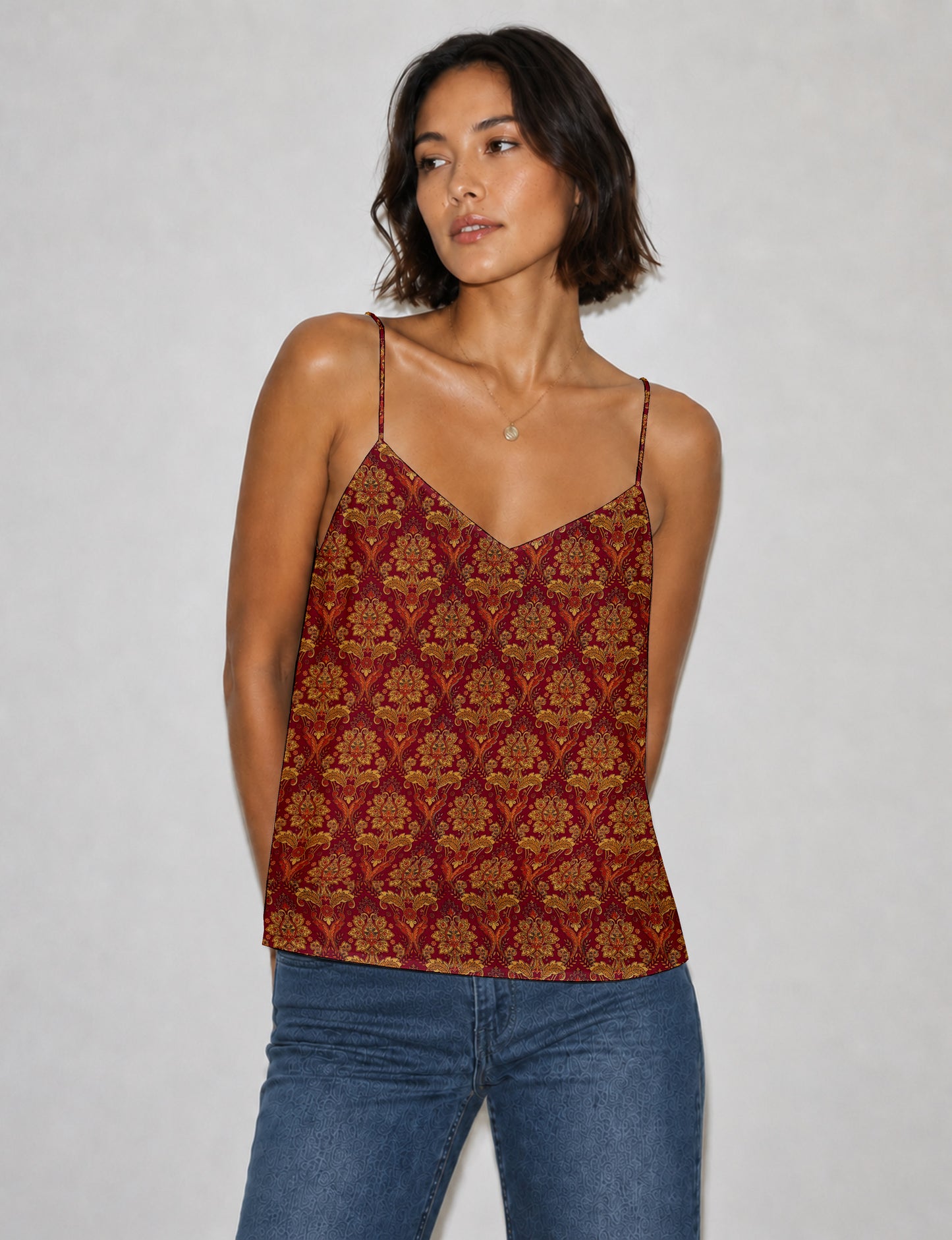 Slip top - Red Tropical
