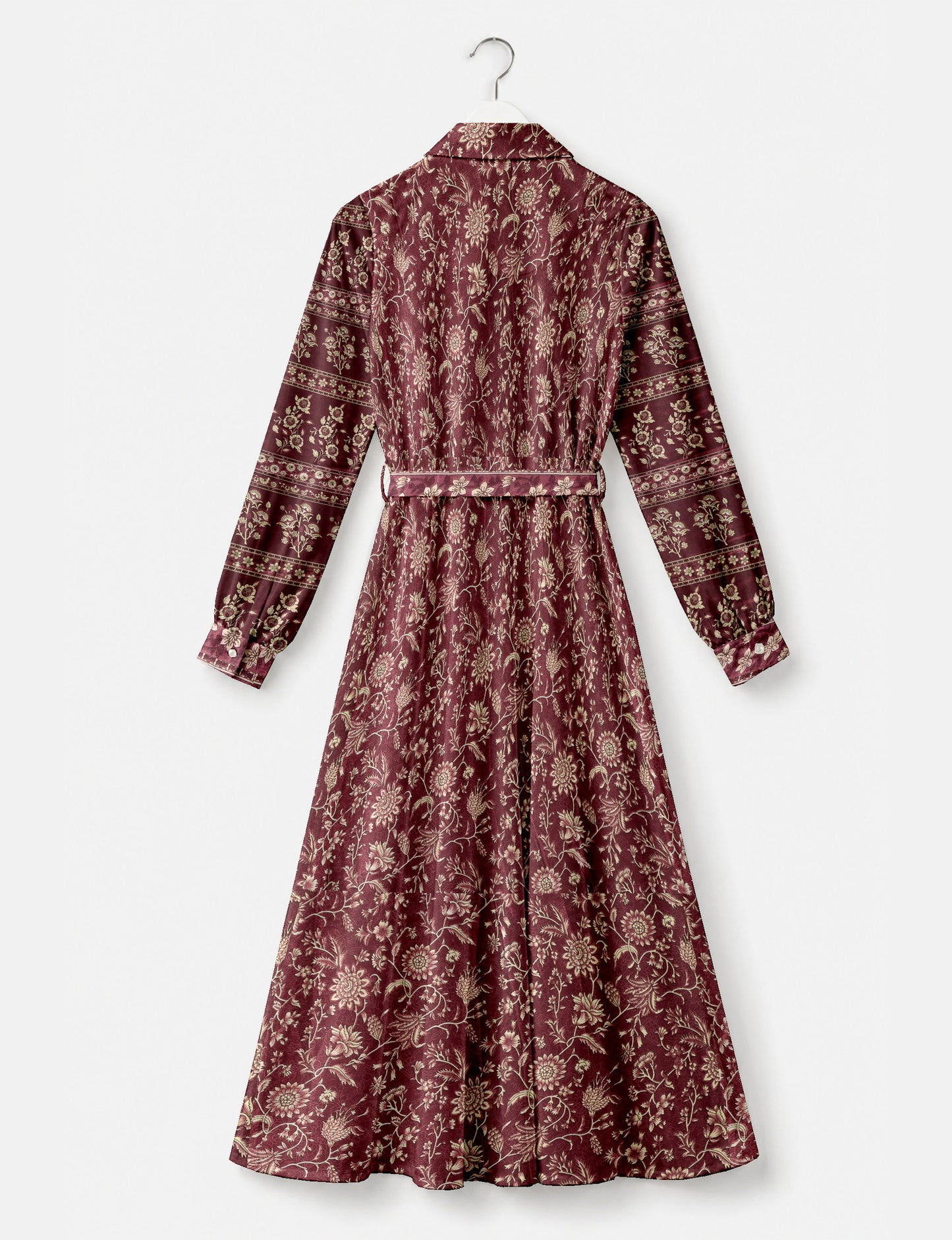 Long shirt dress - Red Tropical