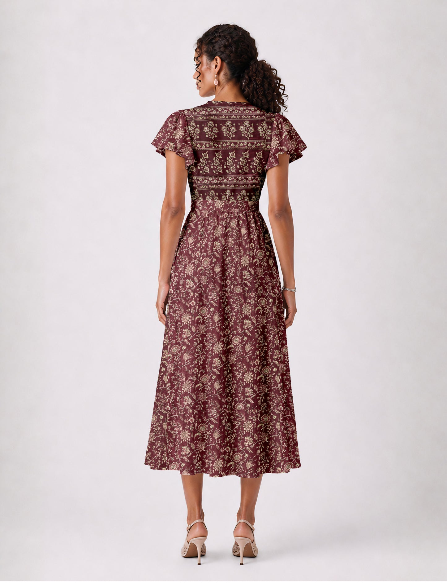 Wrap dress - Red Tropical