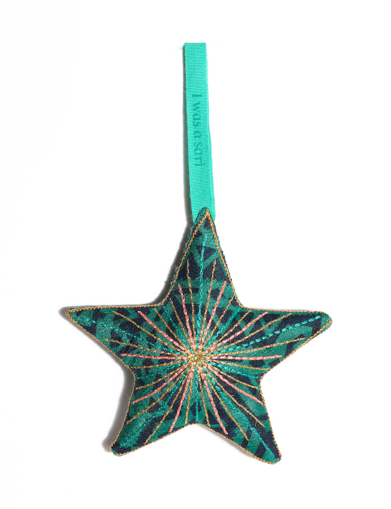 Timeless star ornament - Green Abstract