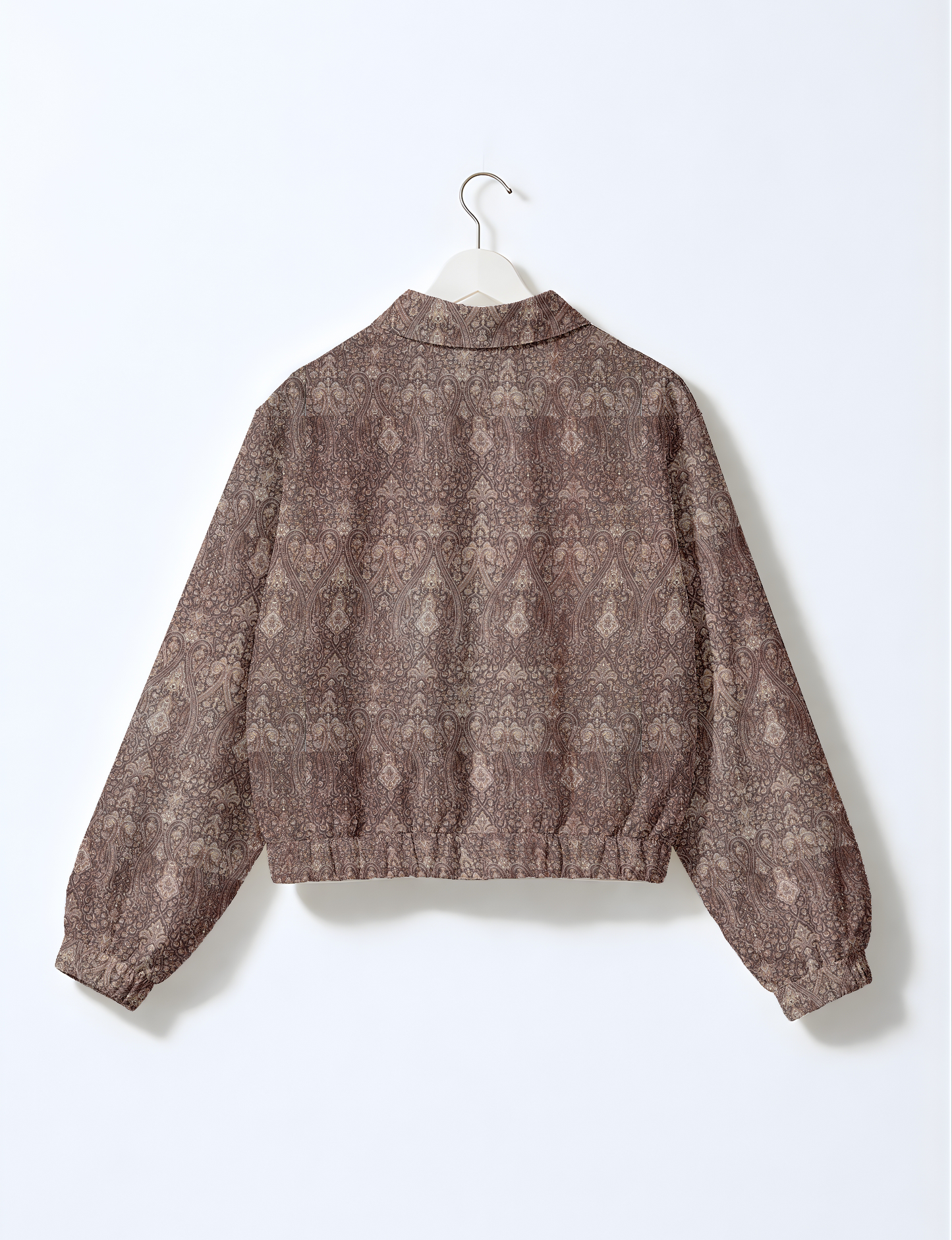 Bomber Jacket - Brown Indian Ethnic