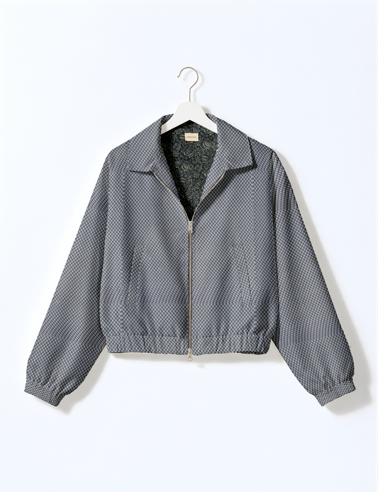 Bomber Jacket - Blue Micro Design
