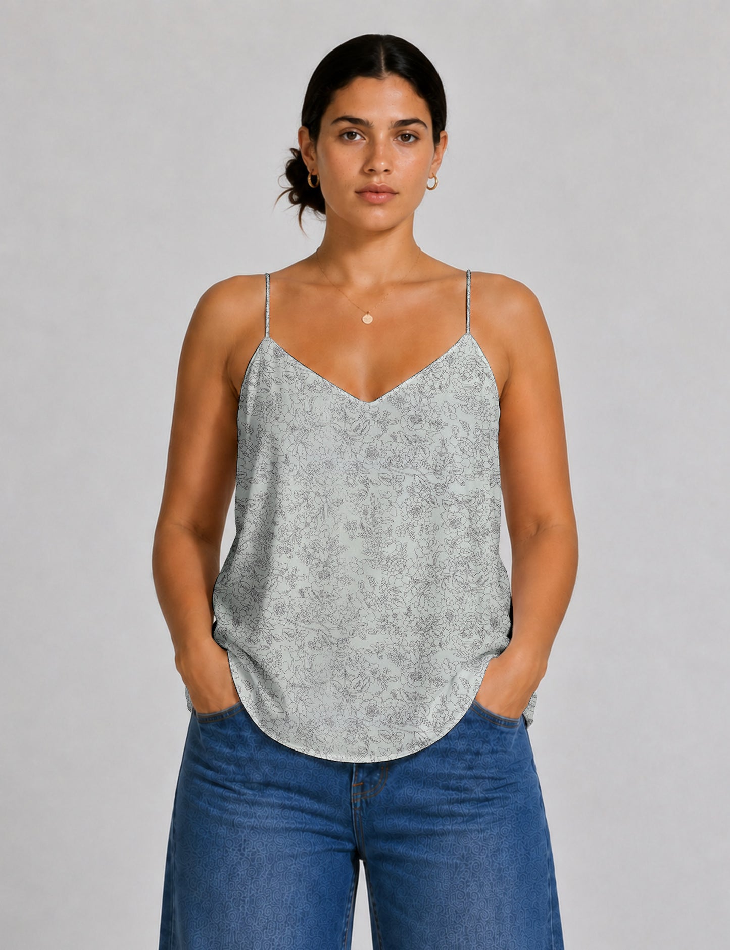 Slip top - White Floral