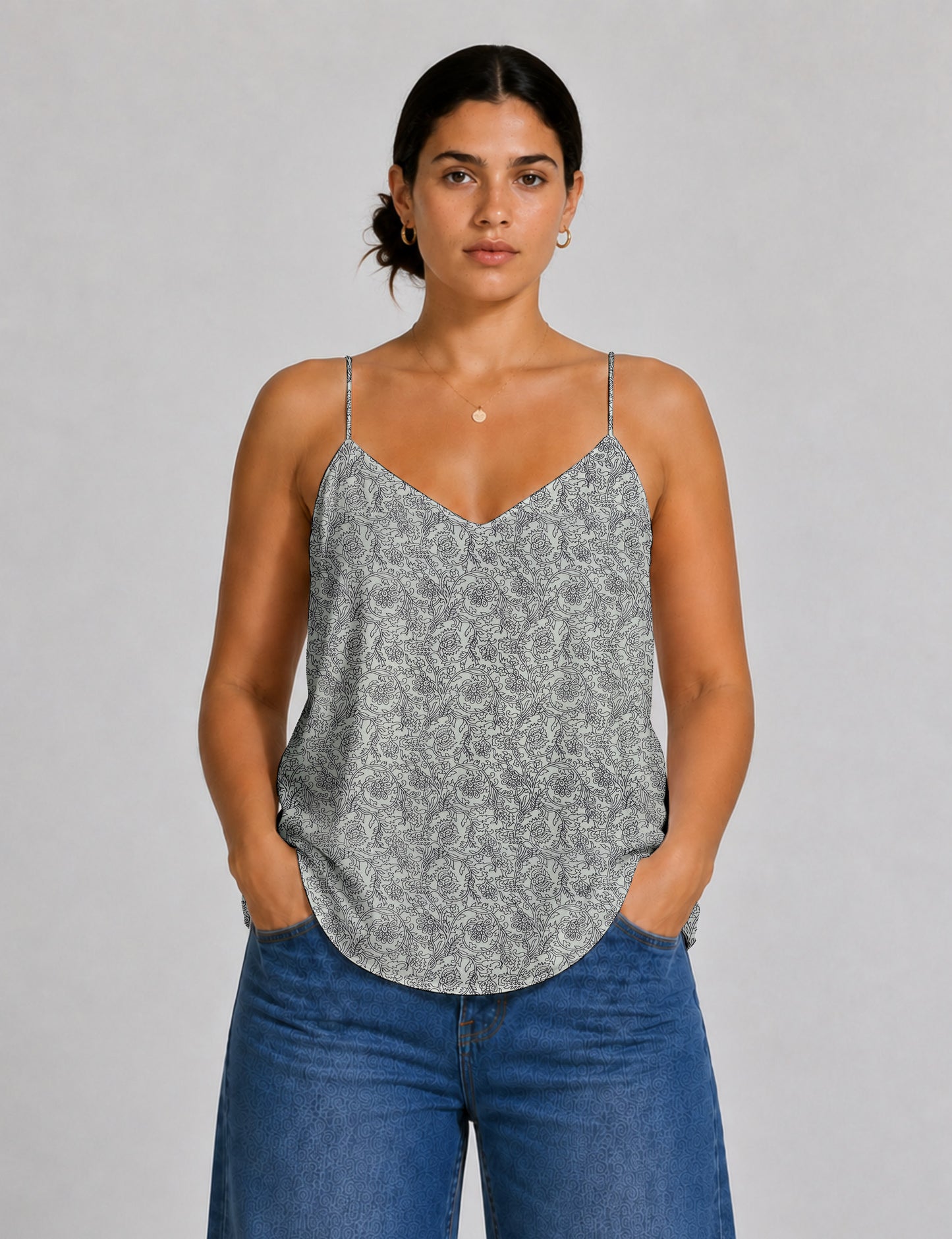 Slip top - White Tropical