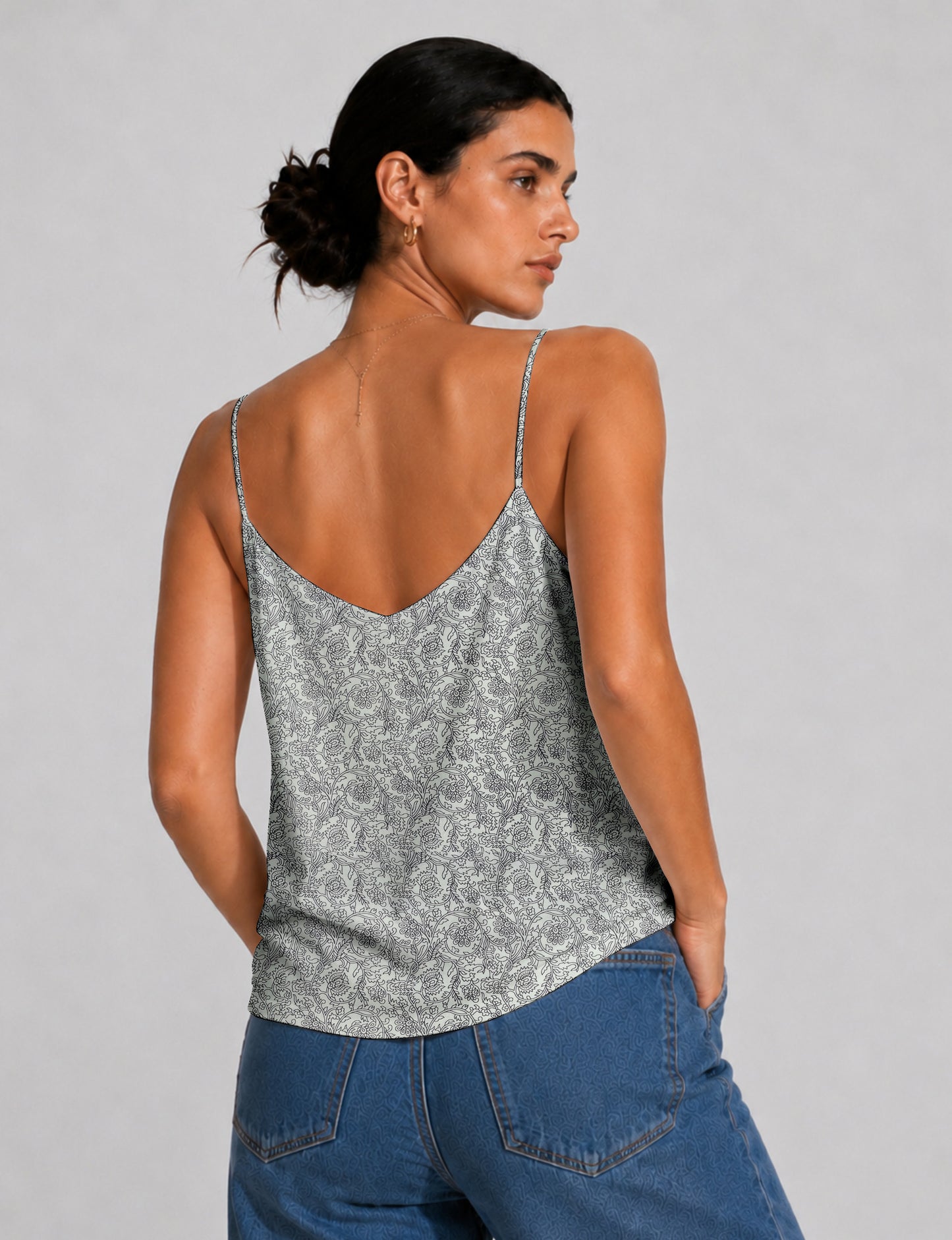 Slip top - White Tropical