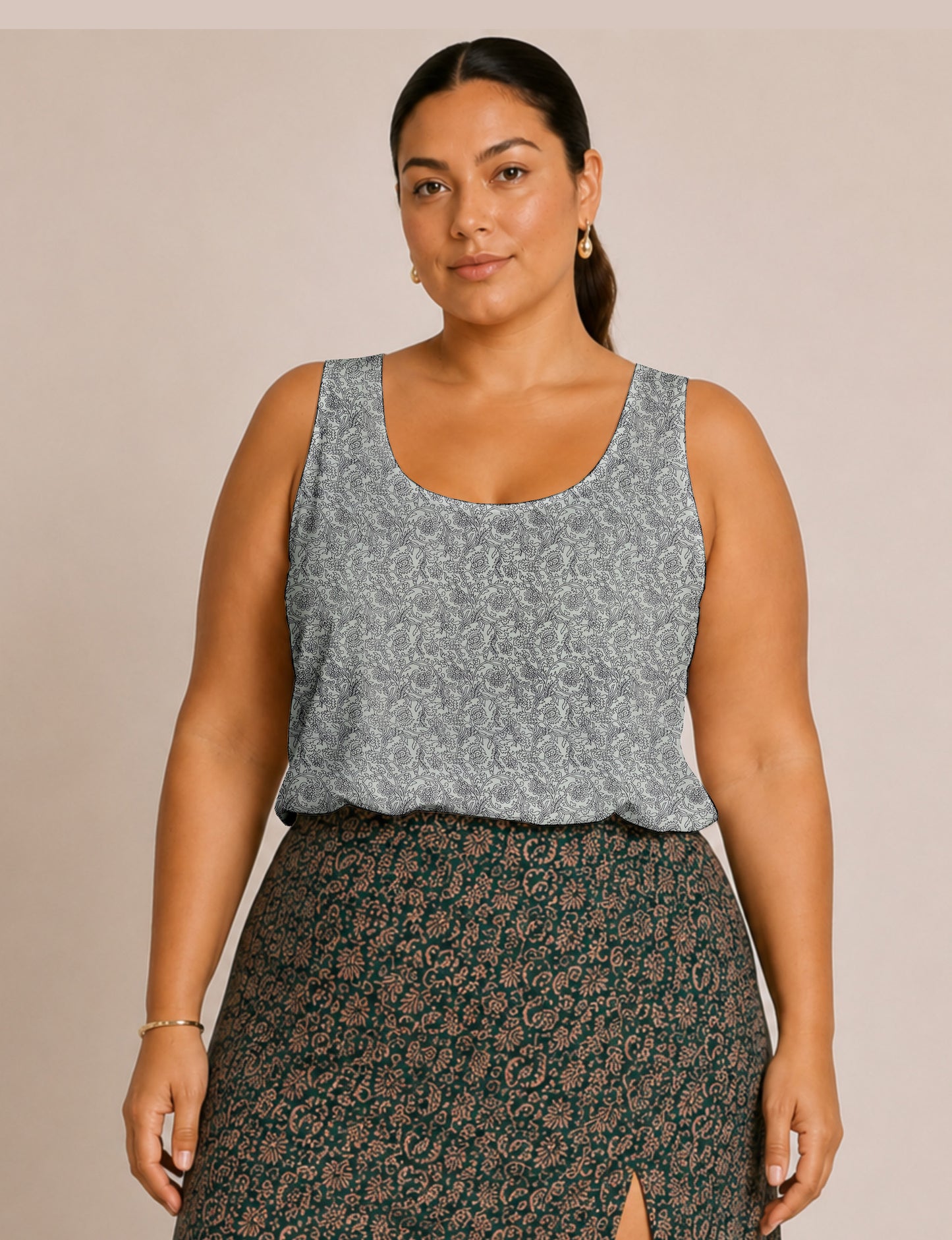 Sleeveless blouse - White Tropical