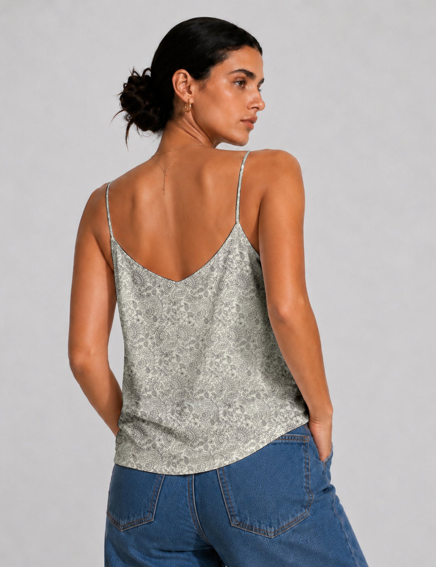Slip top - White Tropical