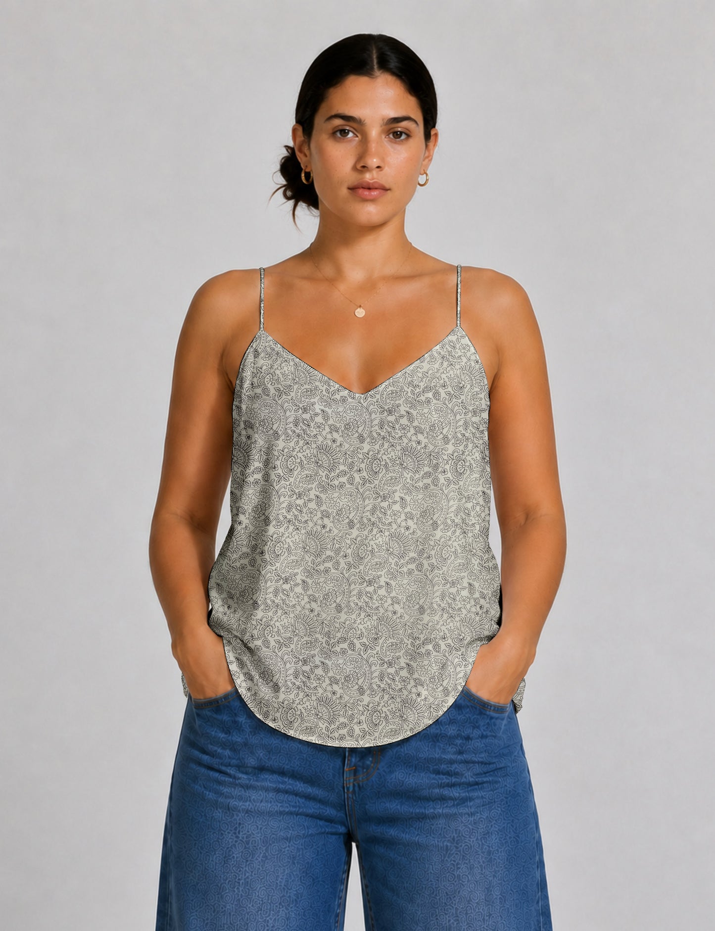 Slip top - White Tropical