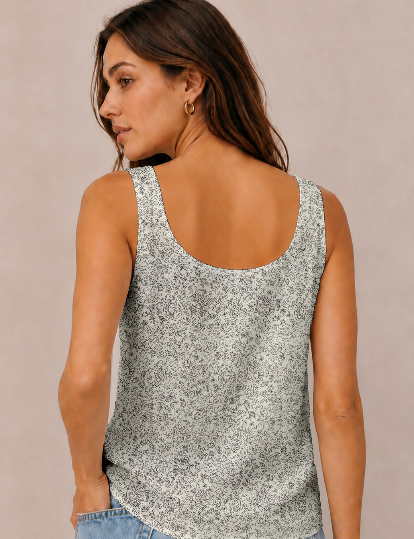 Sleeveless blouse - White Tropical