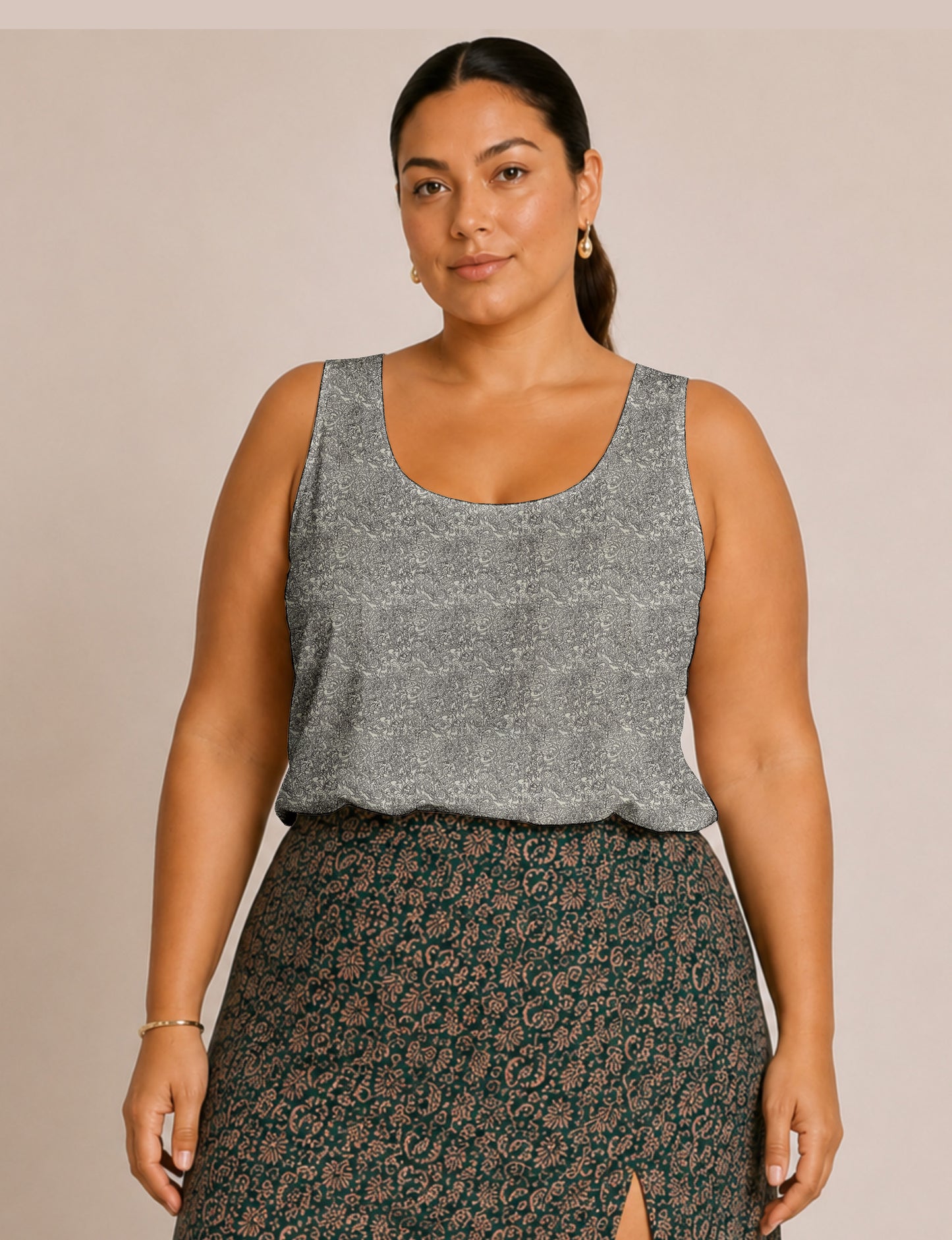 Sleeveless blouse - White Tropical