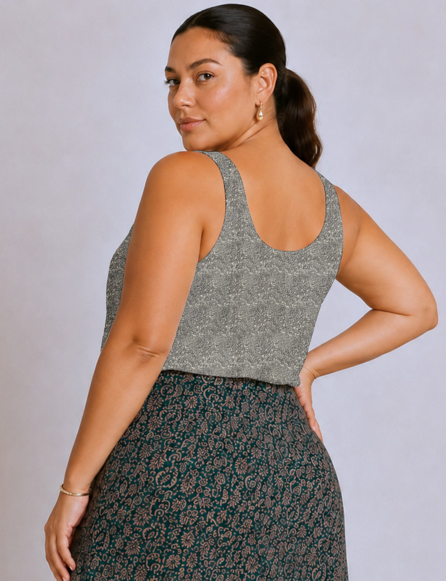 Sleeveless blouse - White Tropical