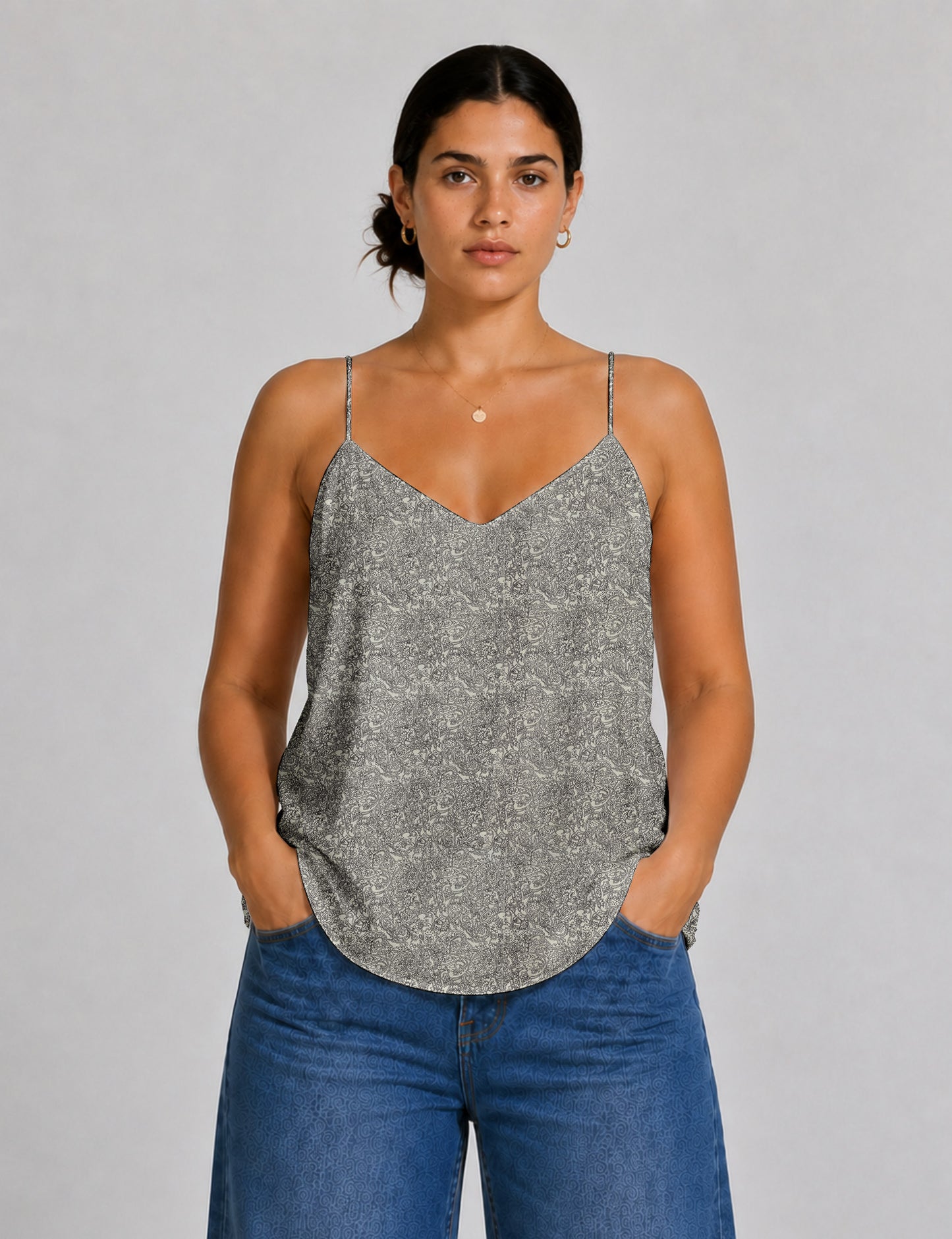 Slip top - White Tropical