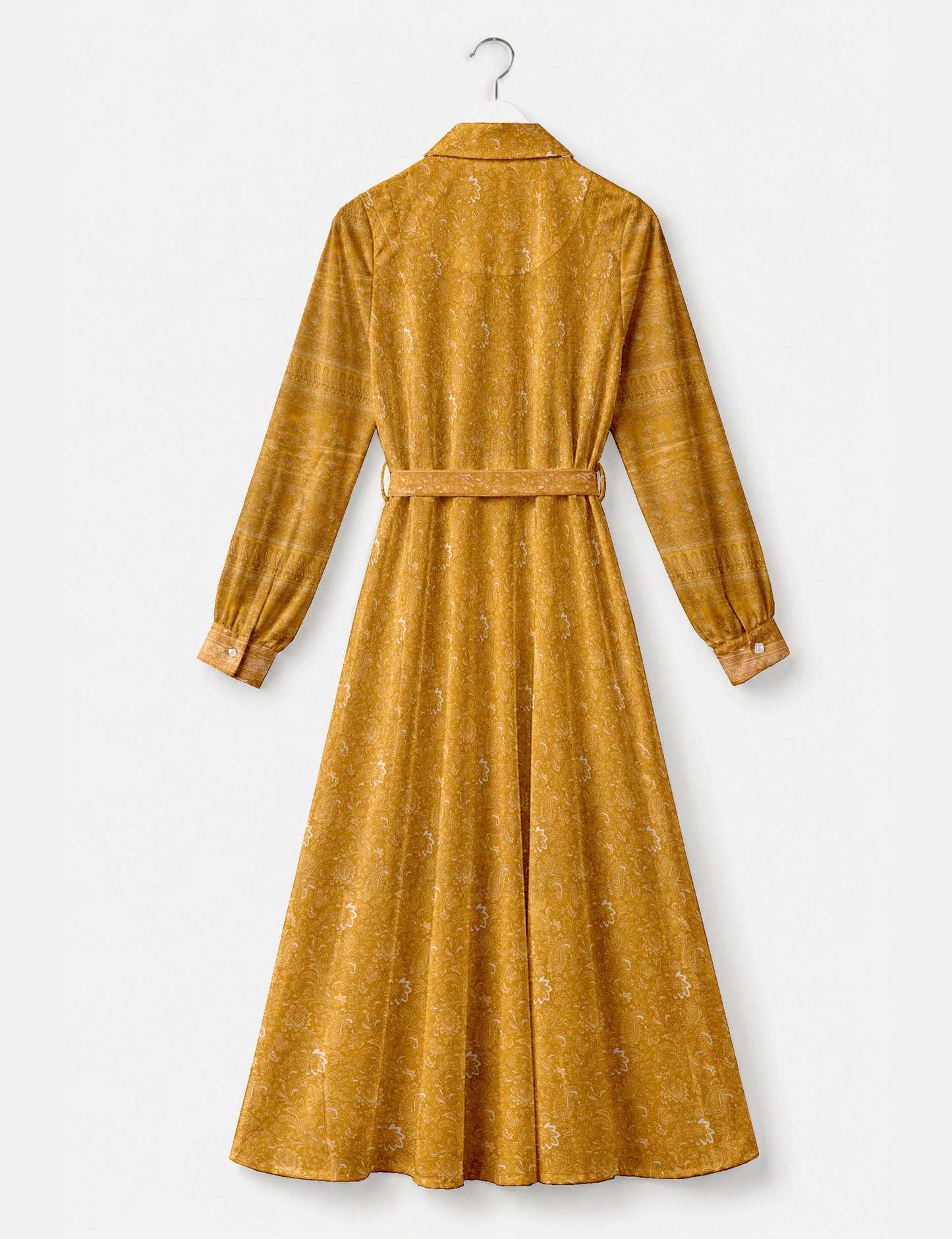 Long shirt dress - Yellow Paisley