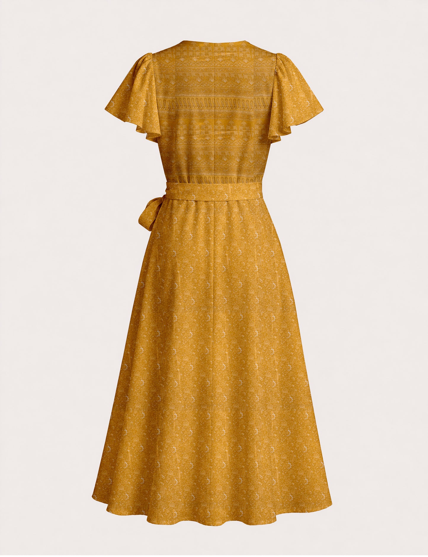 Wrap dress - Yellow Paisley
