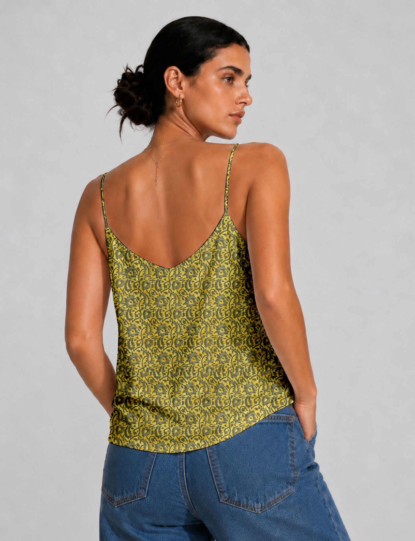 Slip top - Yellow Abstract