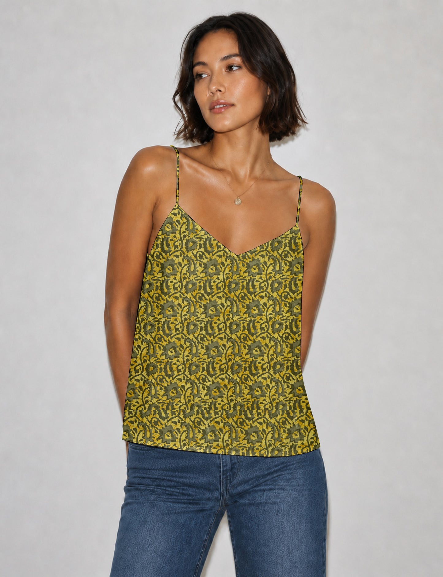 Slip top - Yellow Abstract