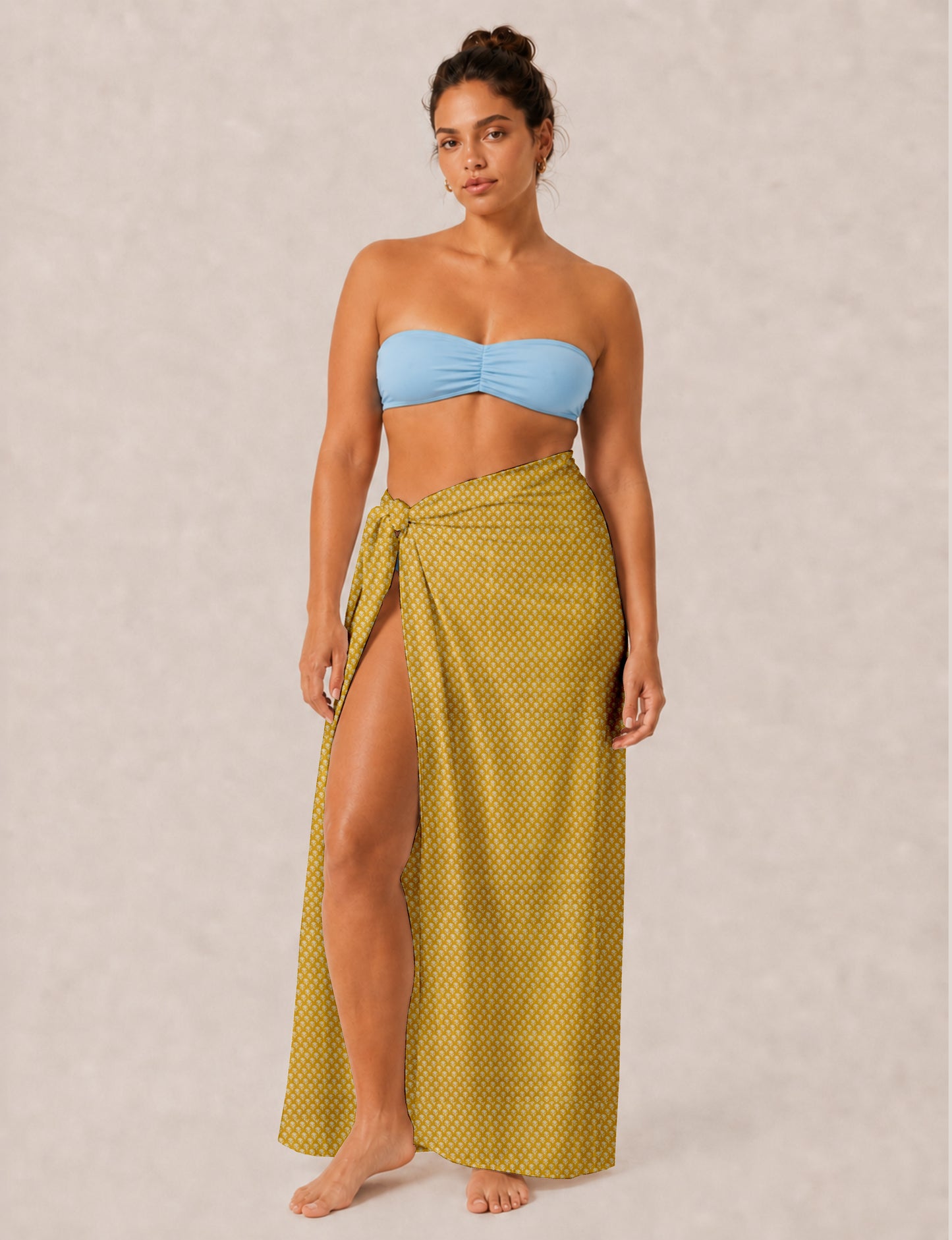 Explore sustainable elegance with our PAREO – a versatile piece for conscious fashion enthusiasts. More than an accessory, it's a statement of ethical clothing and green fashion. Ideal for getaways, this wrap-around works as a coverup, turban, or throw, showcasing our commitment to slow fashion, upcycled garments, and eco-friendly practices. Elevate your wardrobe with this eco-conscious and stylish pareo, a perfect addition to your collection of sustainable women's clothing.