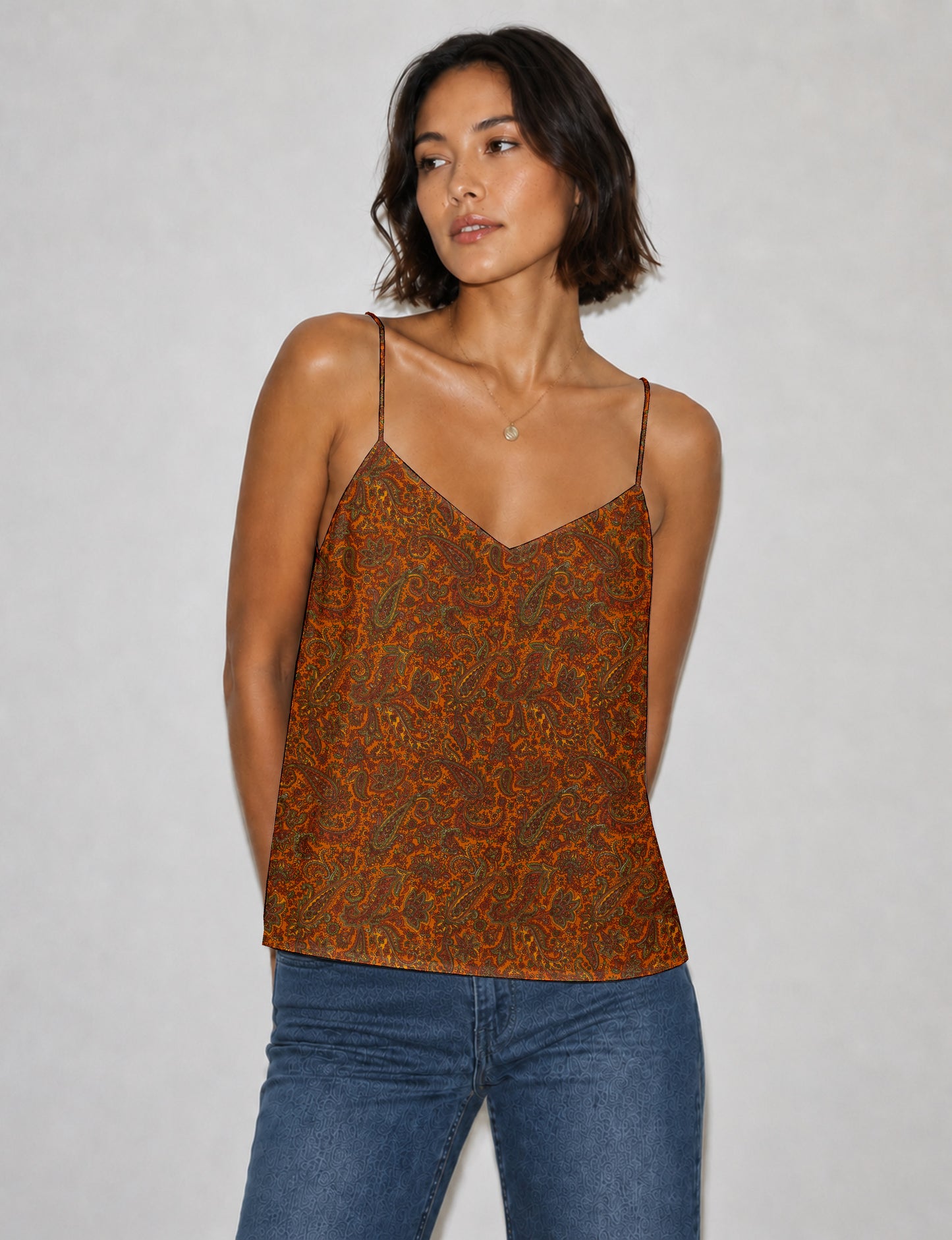 Slip top - Yellow Paisley