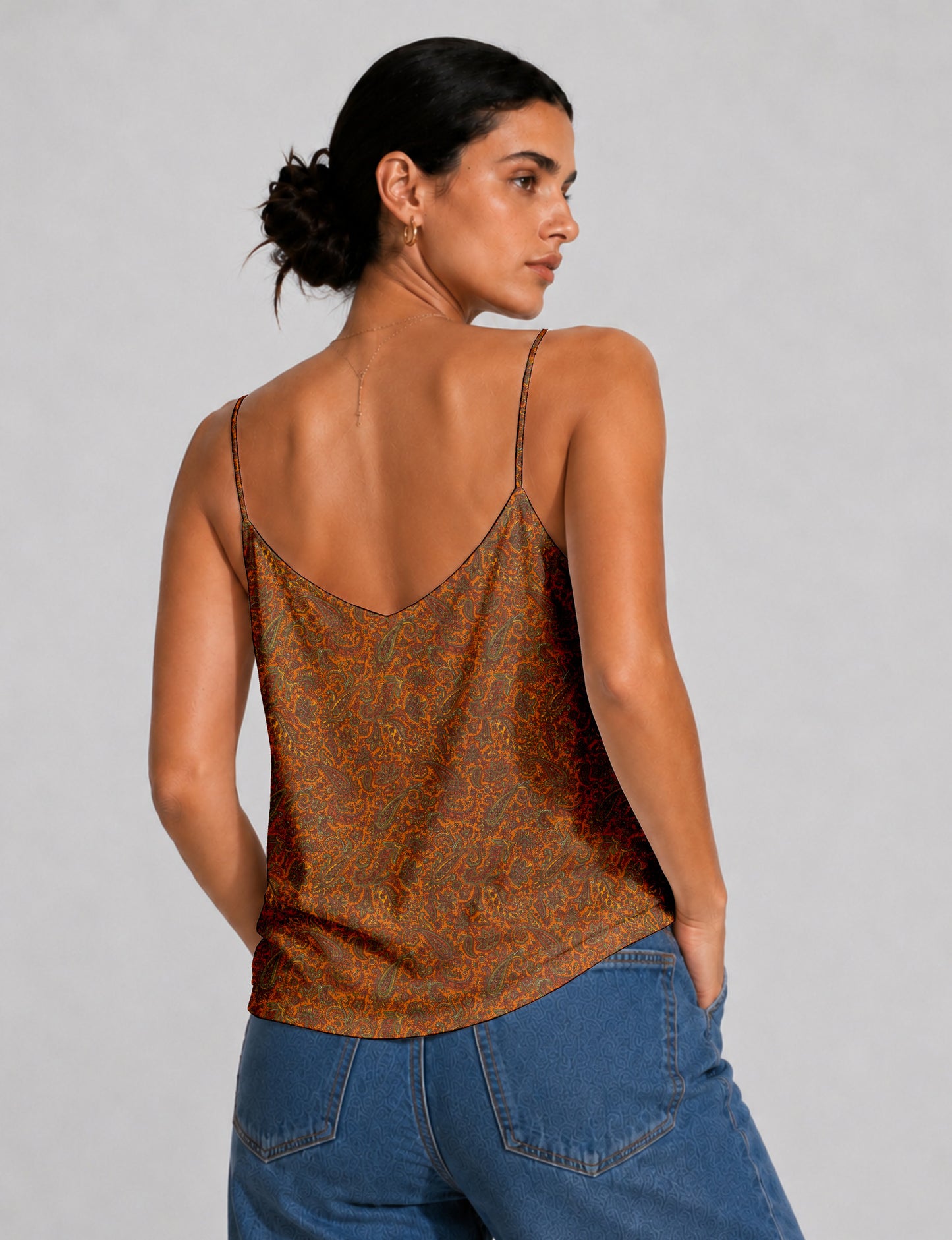 Slip top - Yellow Paisley