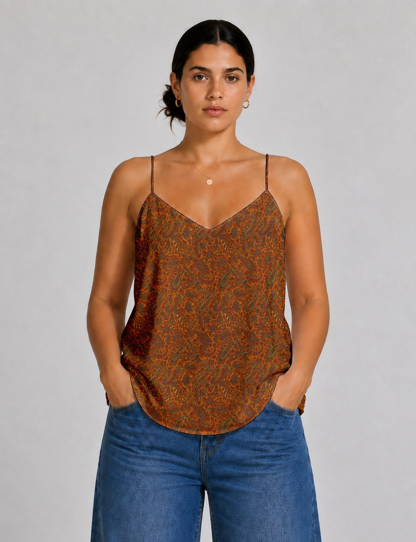 Slip top - Yellow Paisley