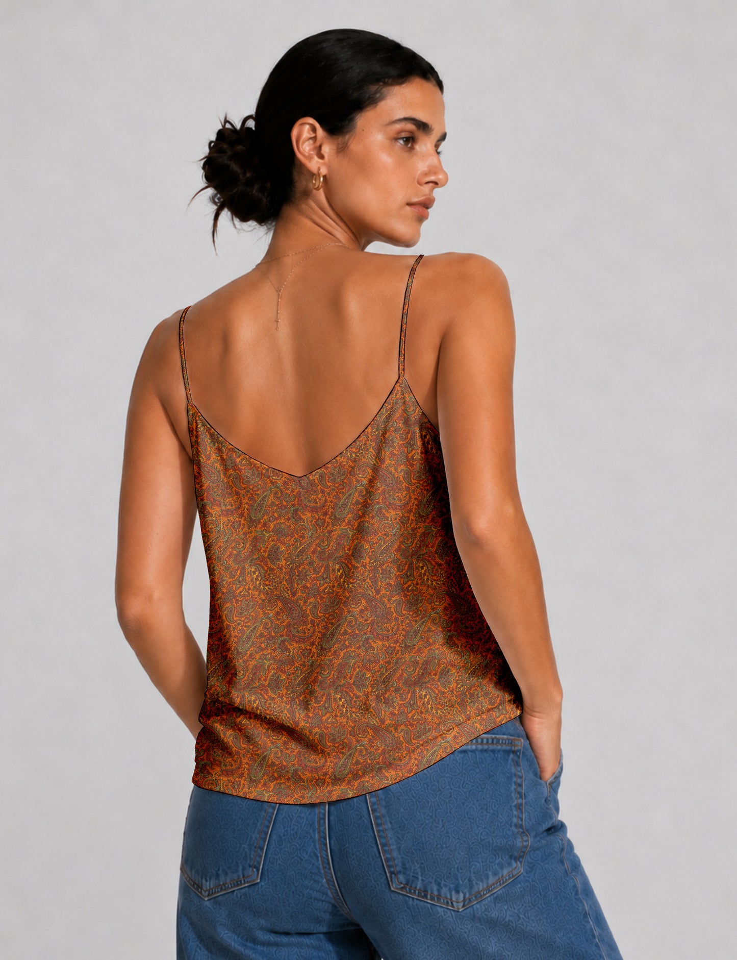 Slip top - Yellow Paisley