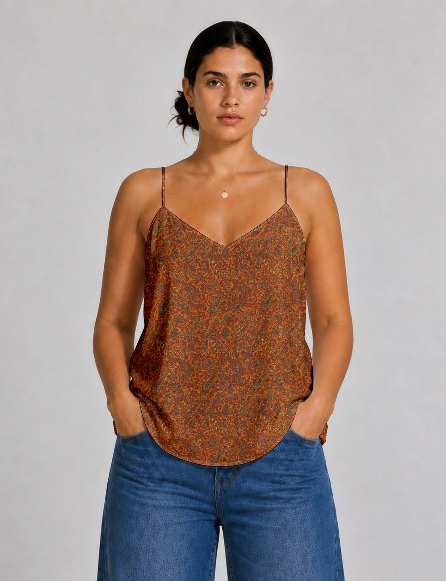 Slip top - Yellow Paisley