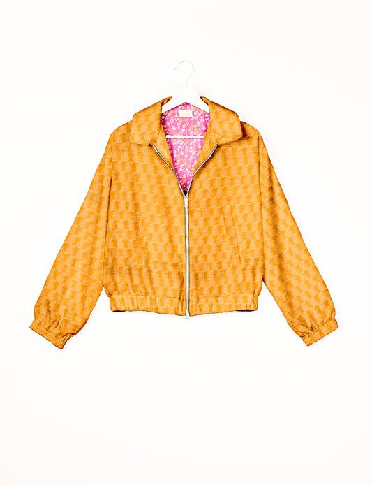 Bomber Jacket - Yellow Paisley