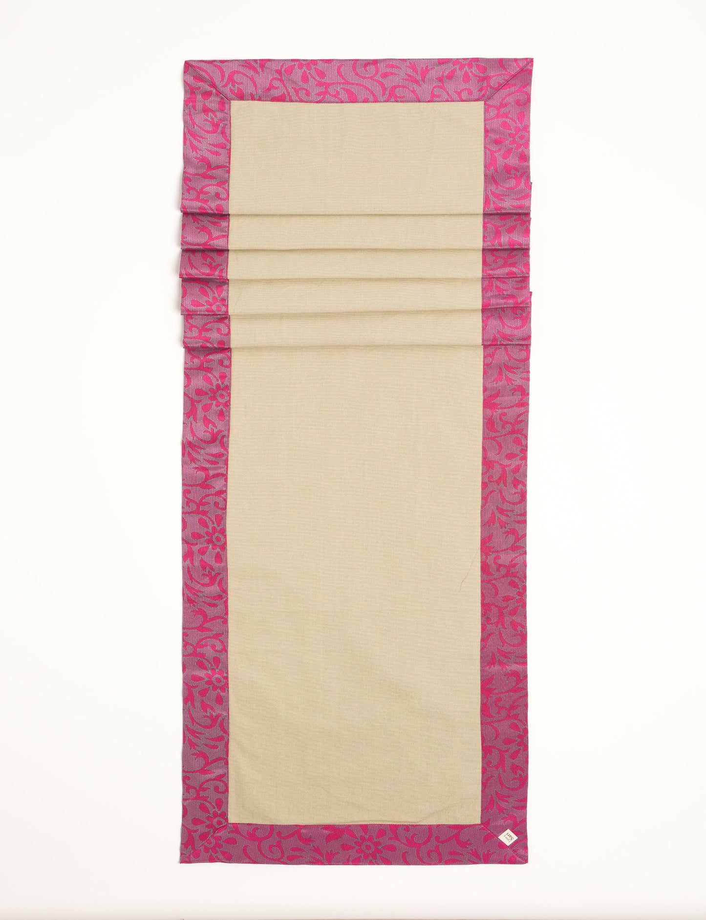 Crafted with care, our 160x40 cm reversible table runner is a blend of 100% cotton canvas and upcycled sari fabric. Ethical, green, and designed for sustainability, this piece adds a unique touch to your dining setup, sparking conversations about eco-friendly living.