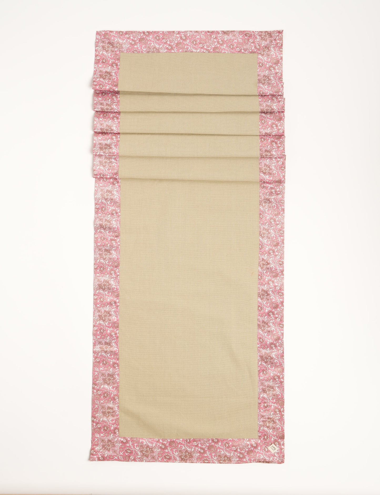 Crafted with care, our 160x40 cm reversible table runner is a blend of 100% cotton canvas and upcycled sari fabric. Ethical, green, and designed for sustainability, this piece adds a unique touch to your dining setup, sparking conversations about eco-friendly living.